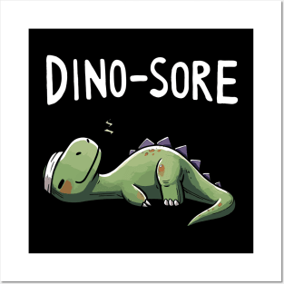 Dino-sore Dinausaur Sport Fitness Dino Posters and Art